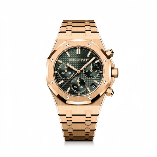 Royal Oak Chrono 26240 RG BF Best Edition Cadran Vert sur Bracelet RG A7750 