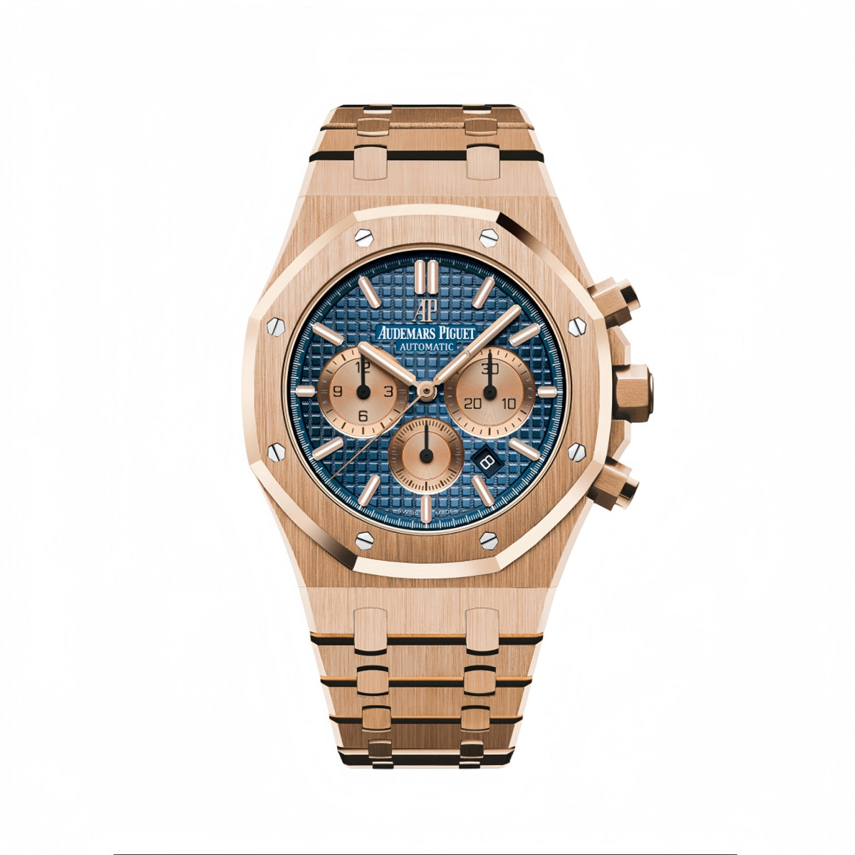 Royal Oak Chrono 26331 RG IPF 1:1 Best Edition Cadran bleu/RG sur bracelet RG A7750 