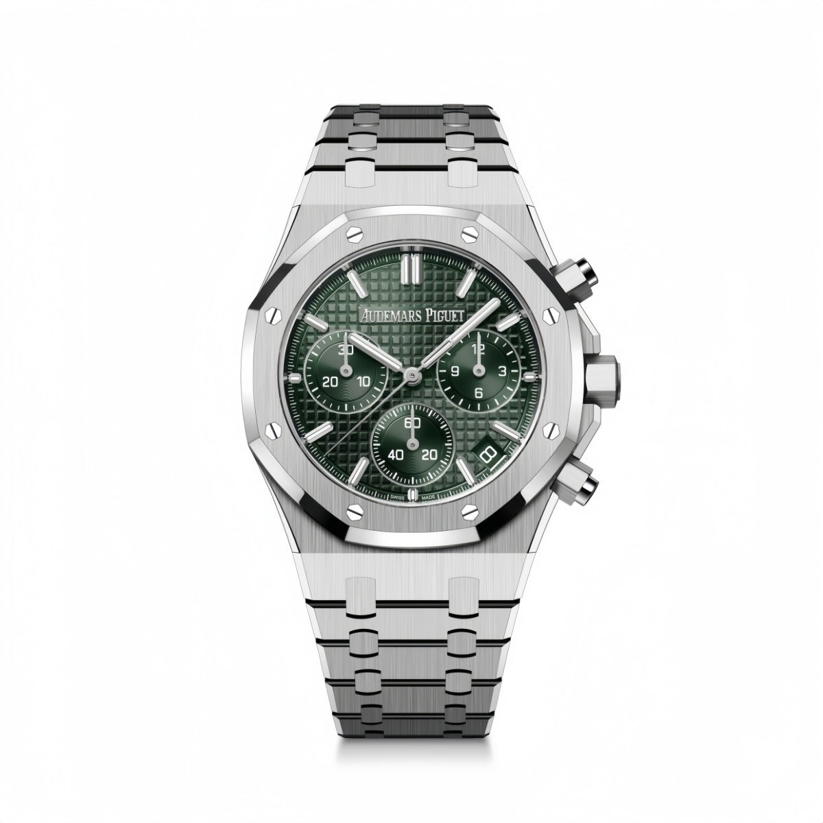 Royal Oak Chrono 26240 SS APSF 1:1 Best Edition Green Dial on SS Bracelet SA4401 Super Clone