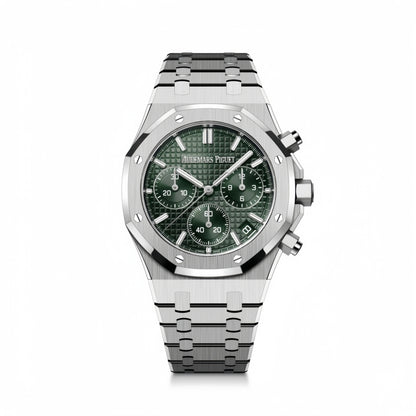 Royal Oak Chrono 26240 SS APSF 1:1 Best Edition Green Dial on SS Bracelet SA4401 Super Clone