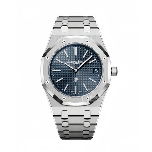 Royal Oak 39 mm 16202 « 50e anniversaire » SS ZF 1:1 Best Edition Cadran bleu texturé sur bracelet SS A7121