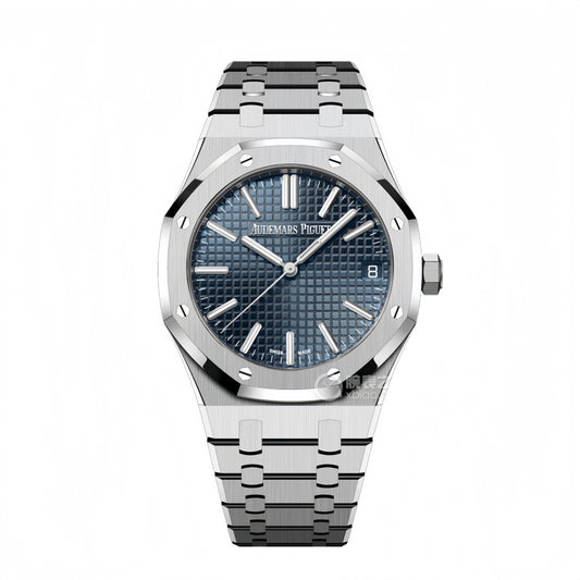 Royal Oak 15510 SS APSF 1:1 Meilleure édition Cadran bleu sur bracelet SS SA4302 Super Clone V2 (cadran SW)