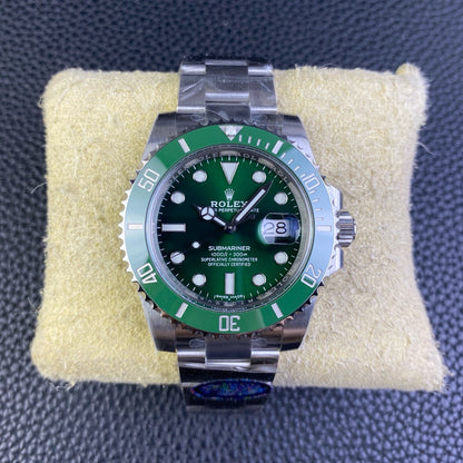 Submariner 116610 LV Green Ceramic Clean 904L 1:1 Best Edition on SS Bracelet SA3135