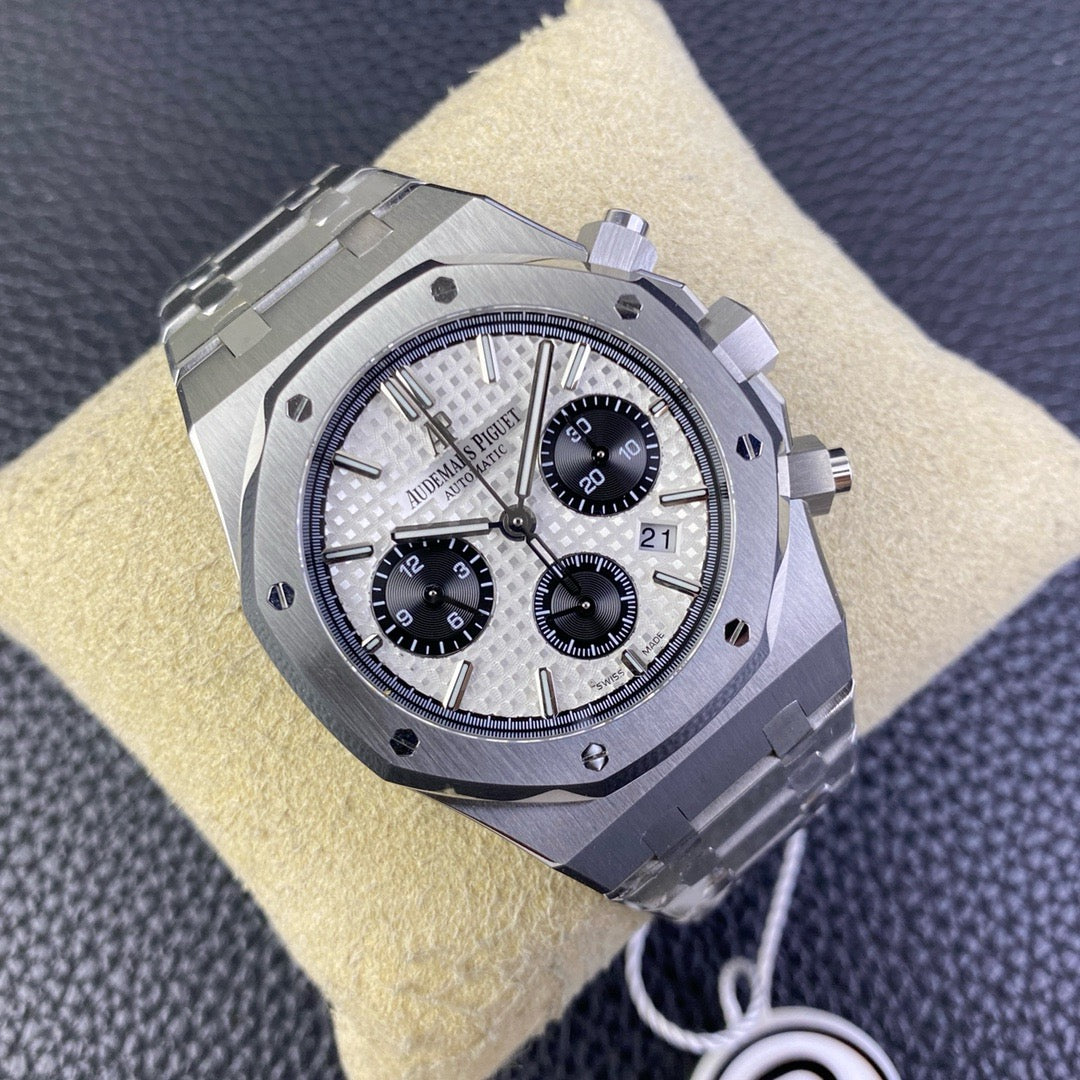 Royal Oak Chrono 26331 SS IPF 1:1 Best Edition White/Black Dial on SS Bracelet A7750