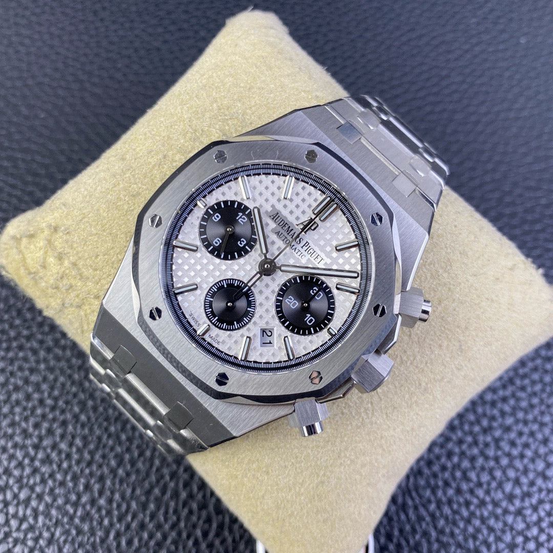 Royal Oak Chrono 26331 SS IPF 1:1 Best Edition White/Black Dial on SS Bracelet A7750