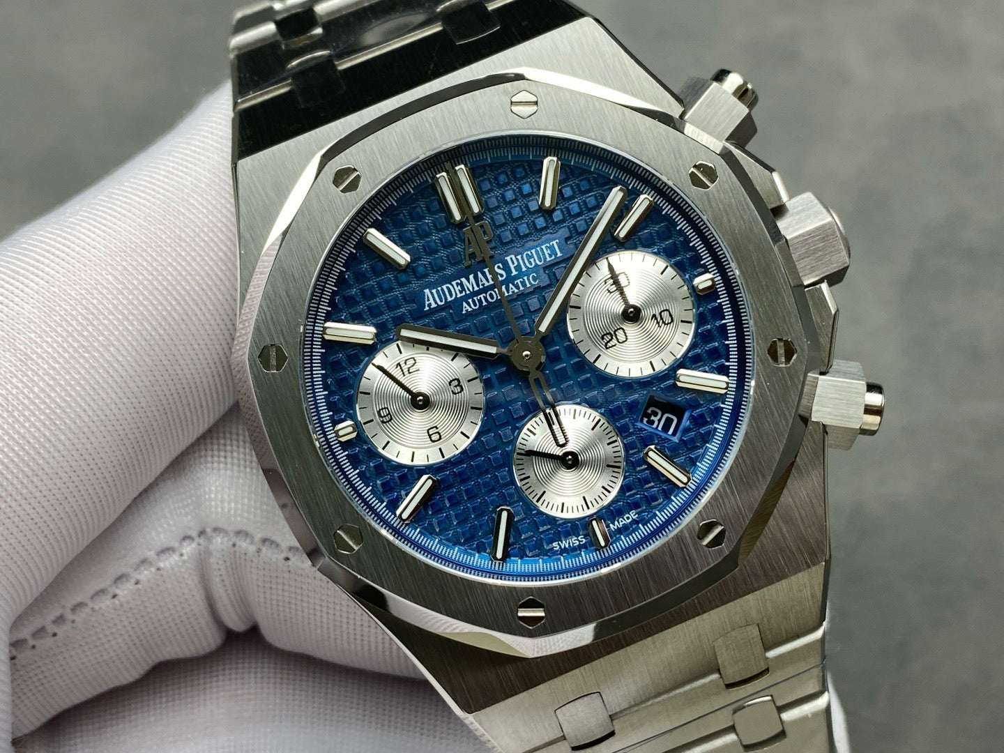 Royal Oak Chrono 26331 SS IPF 1:1 Best Edition Blue/White Dial on SS Bracelet A7750