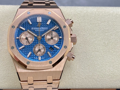 Royal Oak Chrono 26331 RG IPF 1:1 Best Edition Cadran bleu/RG sur bracelet RG A7750 