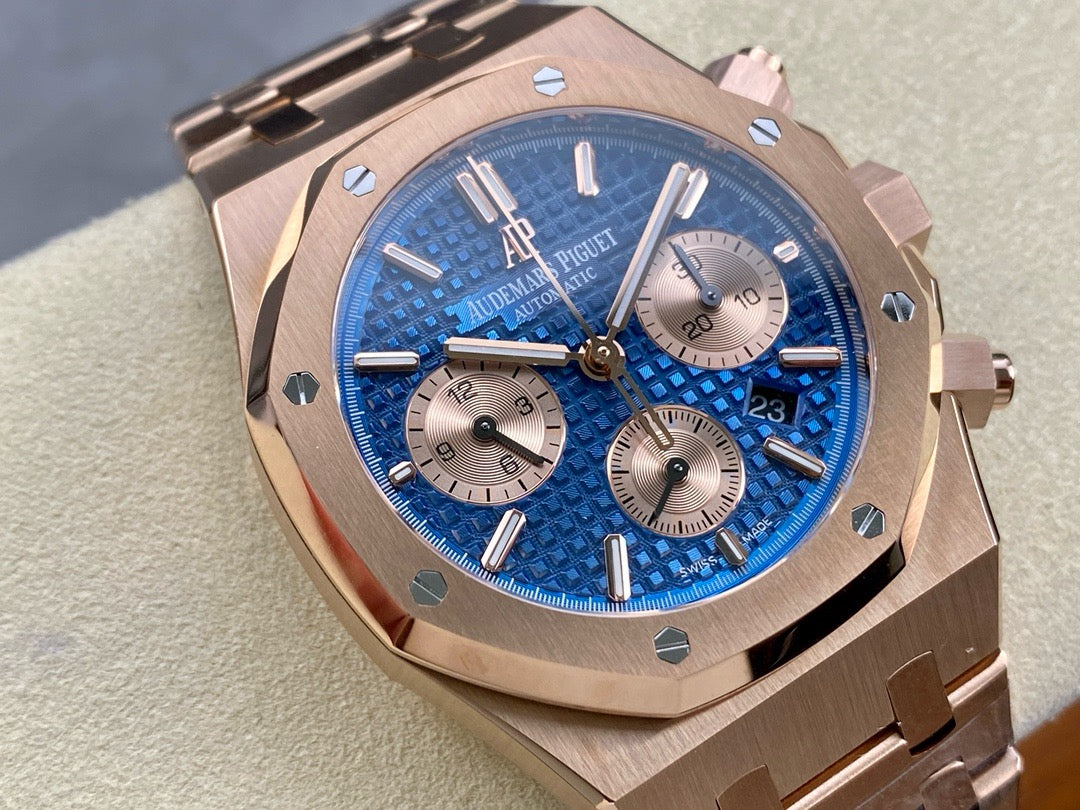 Royal Oak Chrono 26331 RG IPF 1:1 Best Edition Blue/RG Dial on RG Bracelet A7750