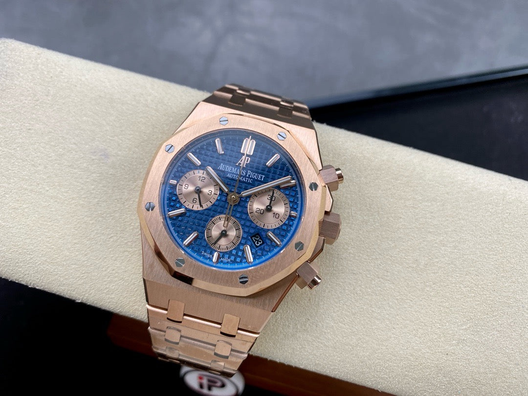 Royal Oak Chrono 26331 RG IPF 1:1 Best Edition Blue/RG Dial on RG Bracelet A7750