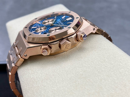 Royal Oak Chrono 26331 RG IPF 1:1 Best Edition Blue/RG Dial on RG Bracelet A7750