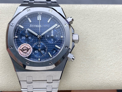 Royal Oak Chrono 26240 SS APSF 1:1 Best Edition Blue Dial on SS Bracelet SA4401 Super Clone