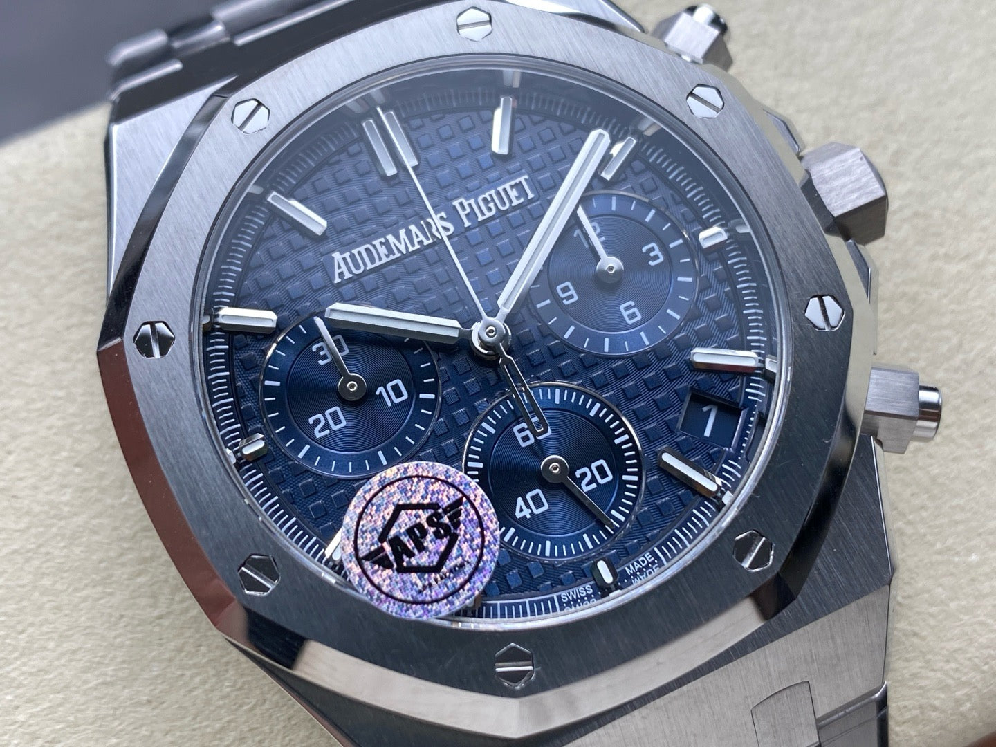 Royal Oak Chrono 26240 SS APSF 1:1 Best Edition Blue Dial on SS Bracelet SA4401 Super Clone