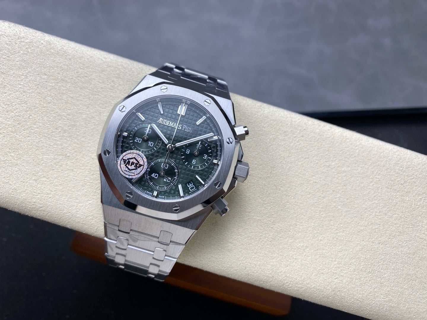 Royal Oak Chrono 26240 SS APSF 1:1 Best Edition Green Dial on SS Bracelet SA4401 Super Clone