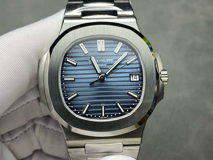 Nautilus 5711/1A 3KF 1:1 Best Edition Blue Textured Dial on SS Bracelet A324 Super Clone V2