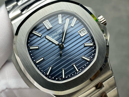 Nautilus 5711/1A 3KF 1:1 Best Edition Blue Textured Dial on SS Bracelet A324 Super Clone V2