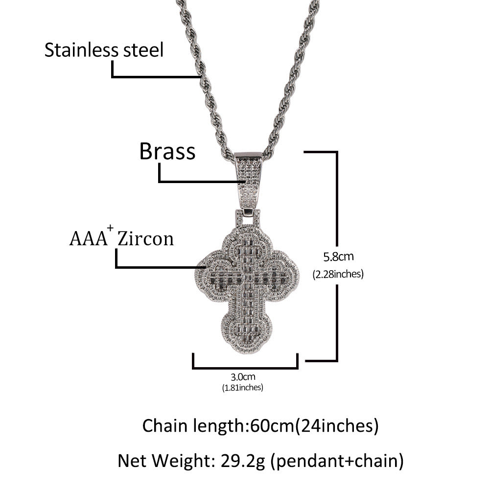 Collier pendentif en forme de nuage croisé, collier neutre au design tendance en zircon incrusté de cuivre, personnalisé et à la mode