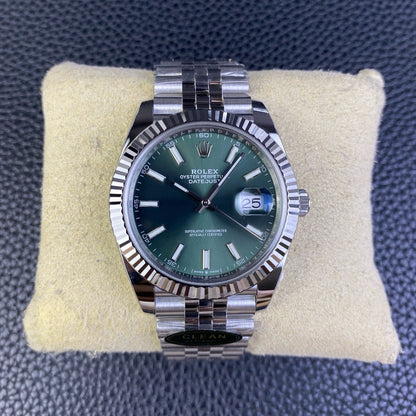 DateJust 41 126334 Clean 1:1 Best Edition 904L Steel Green Dial on Jubilee Bracelet VR3235