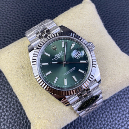 DateJust 41 126334 Clean 1:1 Best Edition 904L Steel Green Dial on Jubilee Bracelet VR3235