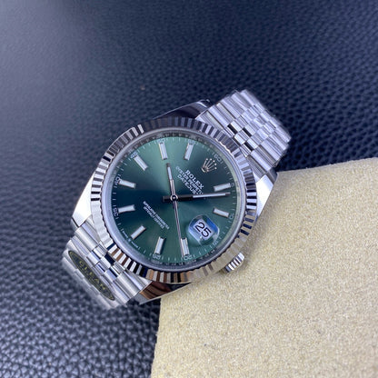 DateJust 41 126334 Clean 1:1 Best Edition 904L Steel Green Dial on Jubilee Bracelet VR3235