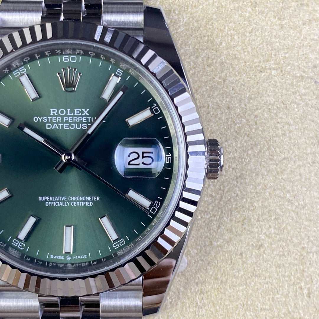 DateJust 41 126334 Clean 1:1 Best Edition 904L Steel Green Dial on Jubilee Bracelet VR3235