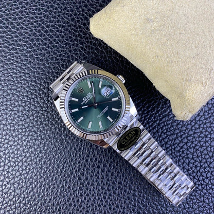 DateJust 41 126334 Clean 1:1 Best Edition 904L Steel Green Dial on Jubilee Bracelet VR3235